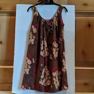 New Walter Baker Brown & Cream Sleeveless Dress